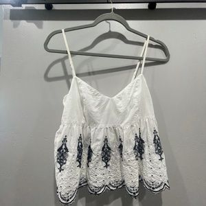Small Vintage Abercrombie & Fitch White Tank Top